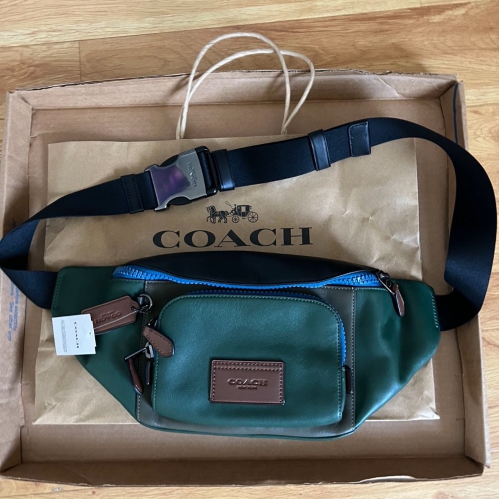 Coach Men's Track Belt Bag In Colorblock